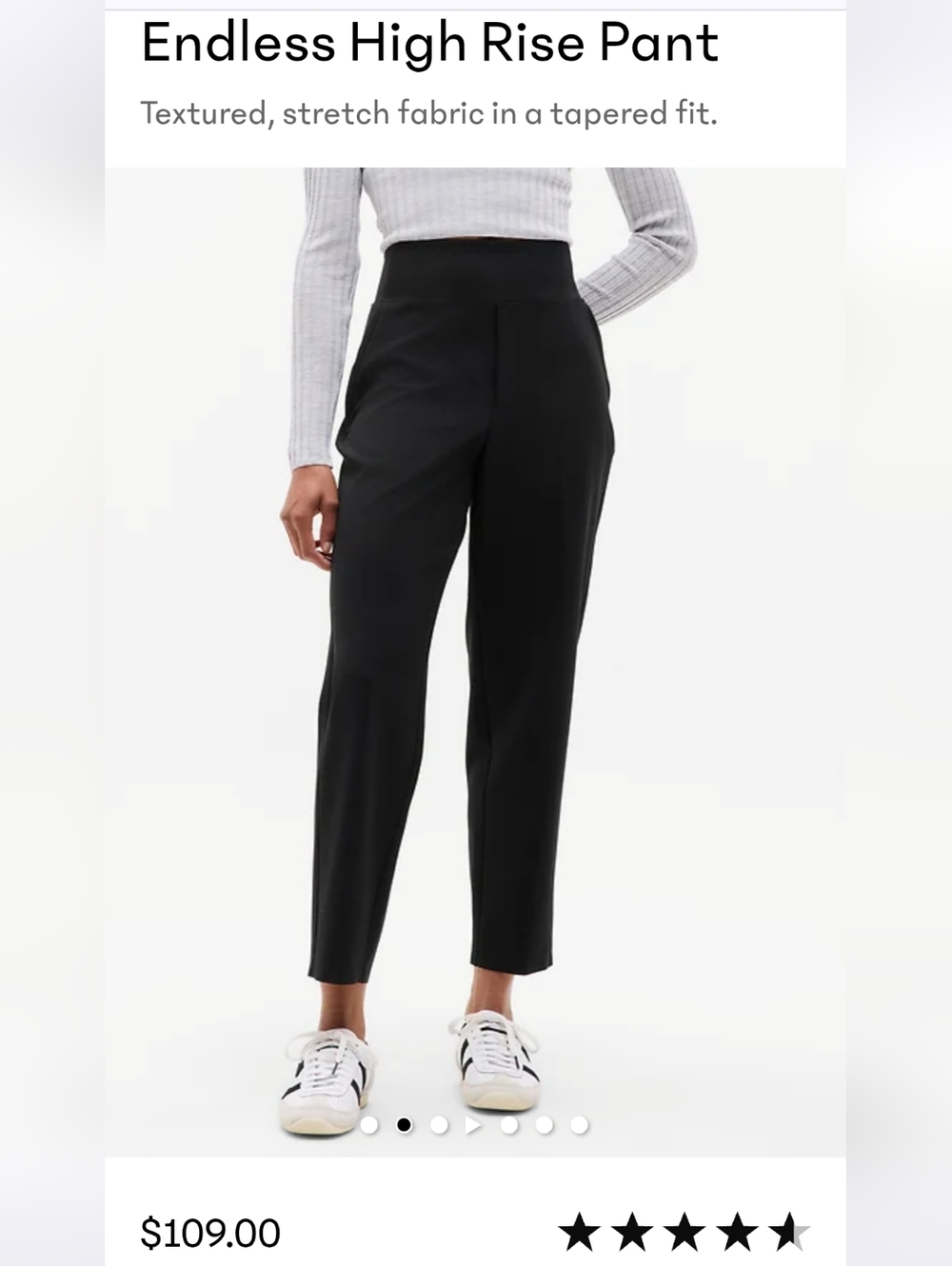 Athleta Endless High Rise Black Dress Pants